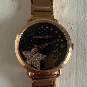 Michael Kors Rose Gold Starry Dial Watch